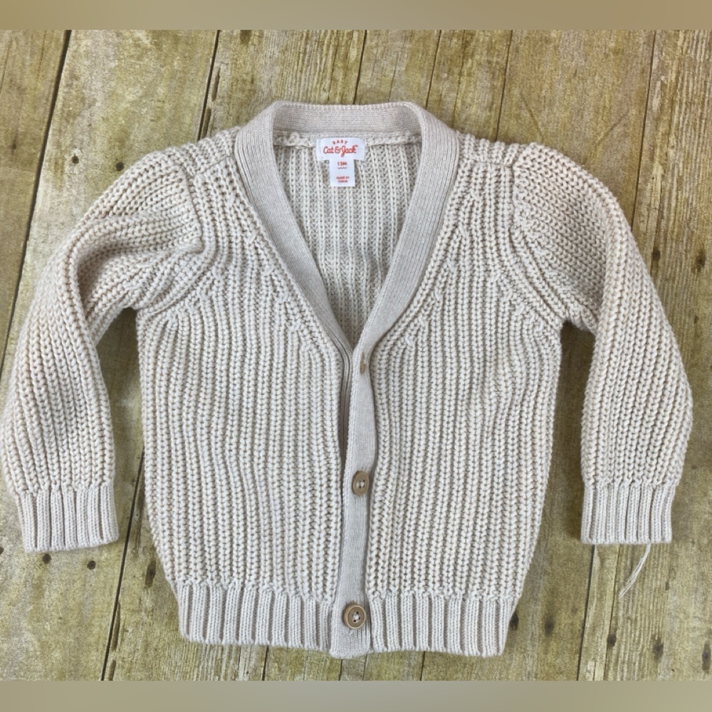 Cat‎ & Jack Baby 12M Cream Knit Sweater